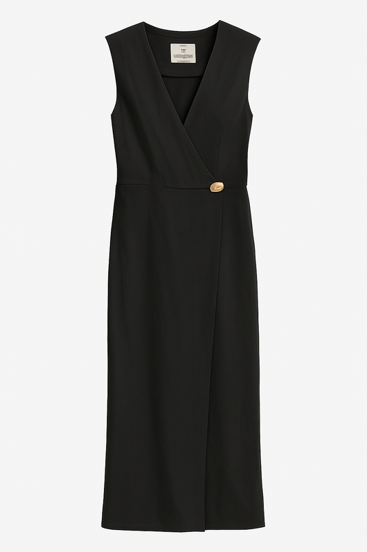 Muse Siyah Kruvaze Tulum