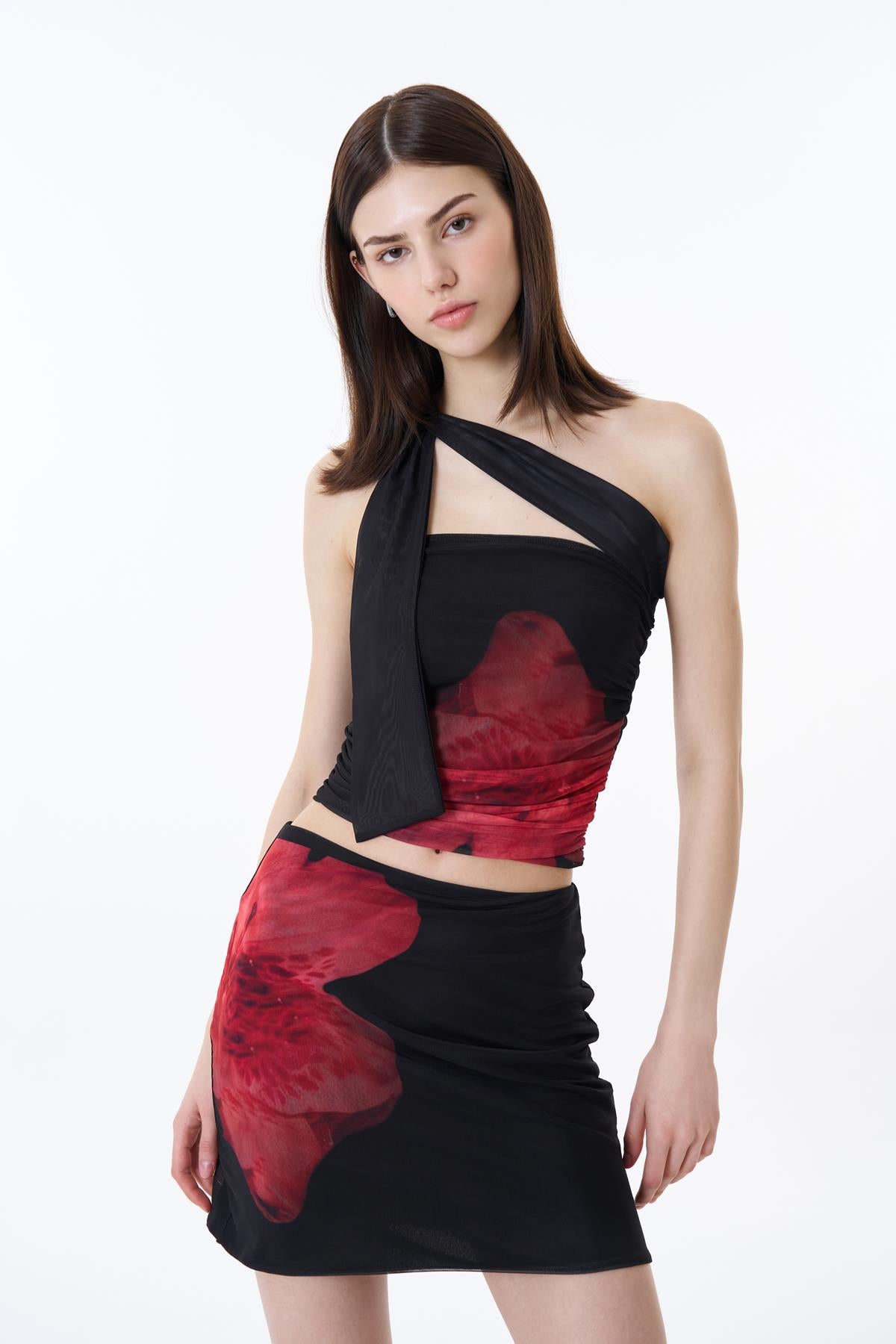 Flame Boyun Bağlamalı Bluz